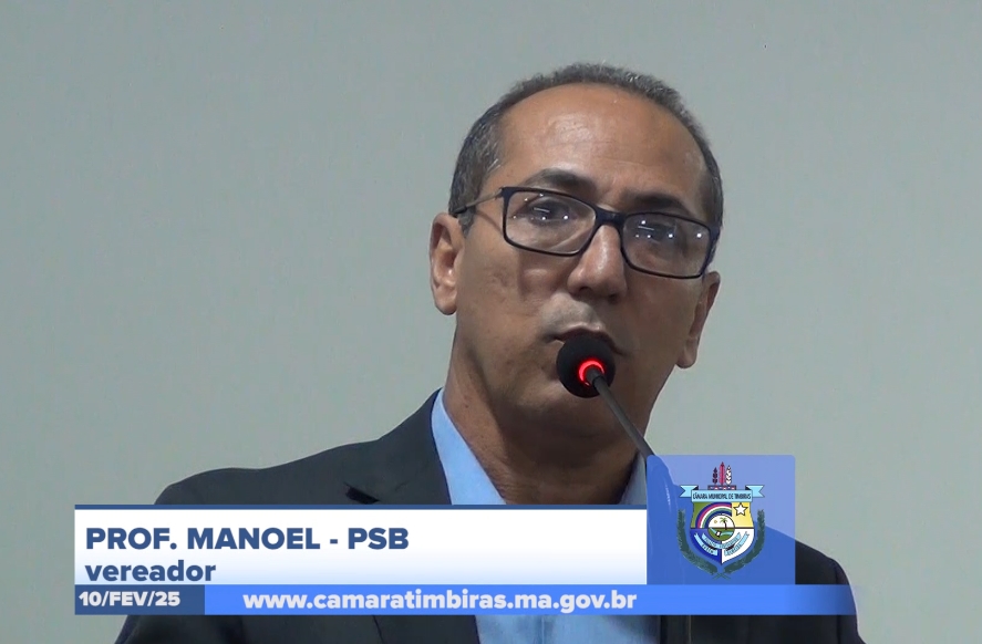 10/02: Vereador Prof. Manoel destaca educação e infraestrutura durante sessão da câmara
